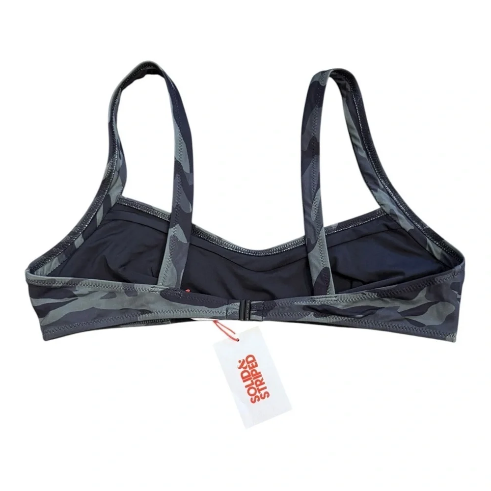 SOLID & STRIPED The Molly Camouflage-Print Bikini Top NWT - Picture 5 of 8